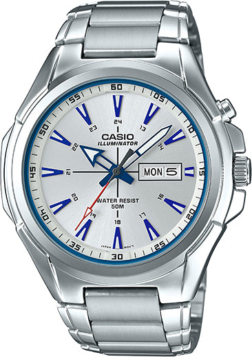Casio Men's 'Super Illuminator' Quartz Metal and Stainless Steel Casual Watch
