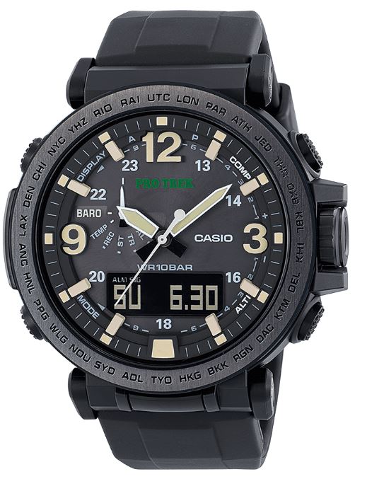 Casio Men's 'Pro Trek' Quartz Resin and Silicone Casual Watch Color Black (Model: PRG-600Y-1CR)