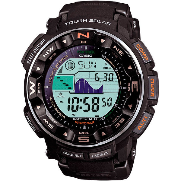 Casio Men's PRW-2500R-1CR Pro Trek Tough Solar Digital Sport Watch