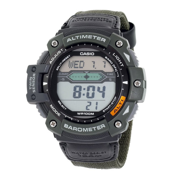 Casio Men's SGW300HB-3AVCF Multi-Function Sport Watch with Green Nylon Band