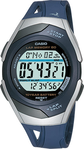Casio Women's STR300C-2V Runner Series 60-Lap Digital Chronograph Watch