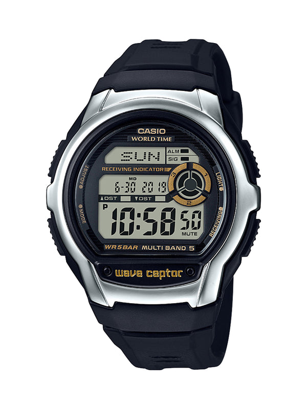 Casio Men's 'Wave Cepto' Quartz Stainless Steel and Resin Watch Color Black (Model: WV-M60-9ACF)