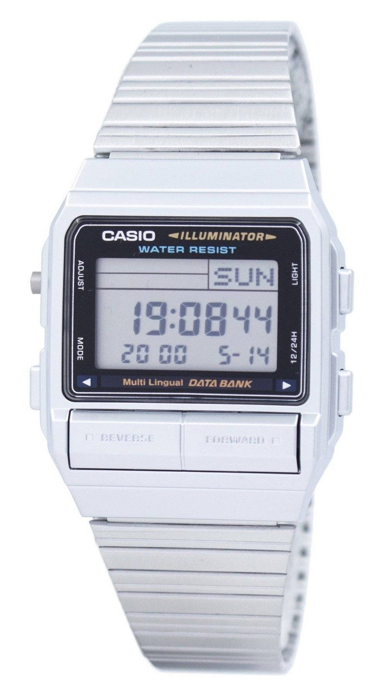 Casio Digital 5 Alarm Multi-Lingual Data Bank DB-380-1DF DB380-1DF Men's Watch