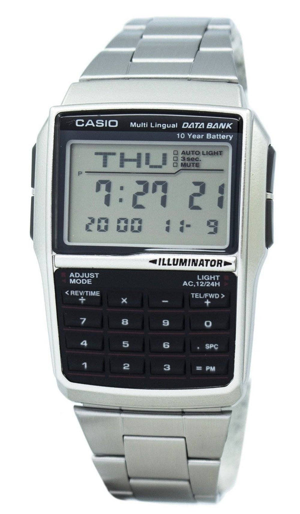 Casio Youth Digital Data Bank 5 Alarm Multi-Lingual DBC-32D-1ADF DBC-32D-1 Men's Watch