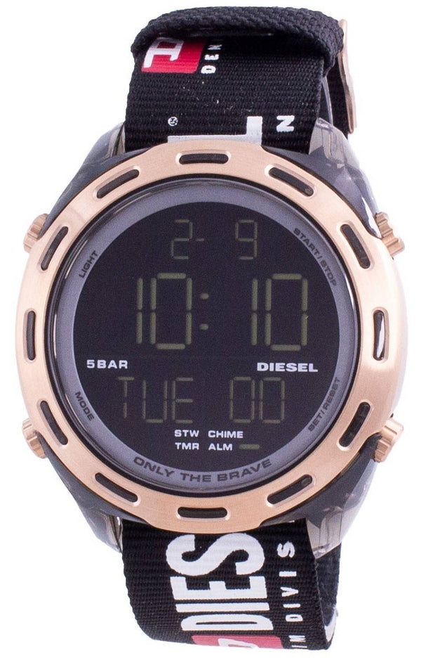Diesel Crusher Digital Black Nylon Quartz DZ1940 Men's Watch