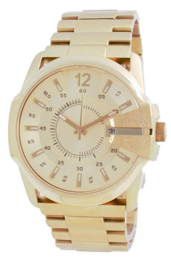 Diesel Master Chief Gold Tone Stainless Steel Quartz DZ1952 100M Men's Watch