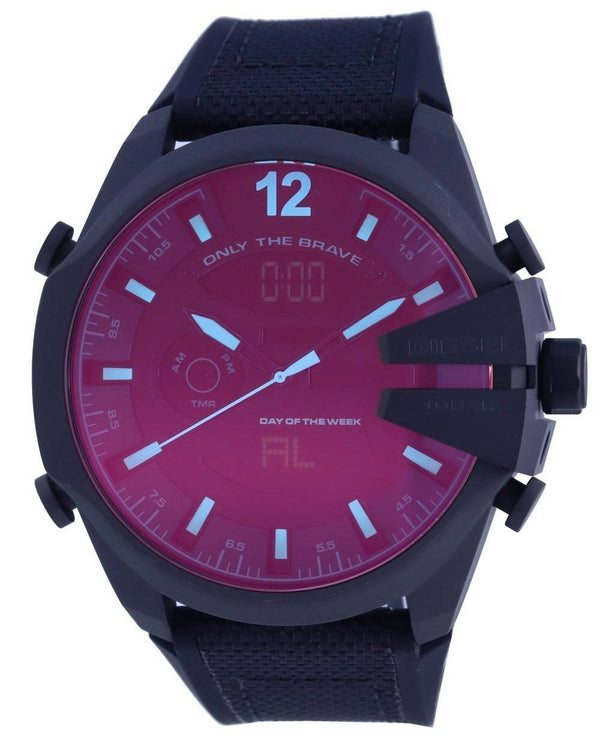 Diesel Mega Chief Chronograph Analog Digital Silicon DZ4548 100M Men's Watch