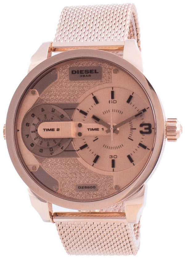 Diesel Mini Daddy Rose Gold Tone Dial Quartz DZ5600 Men's Watch