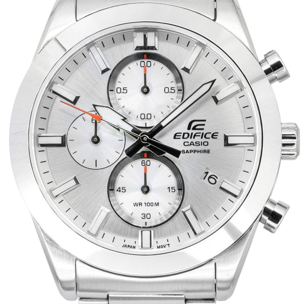Casio Edifice Classic Standard Chronograph Analog Silver Dial Quartz E –  Nubo Watches