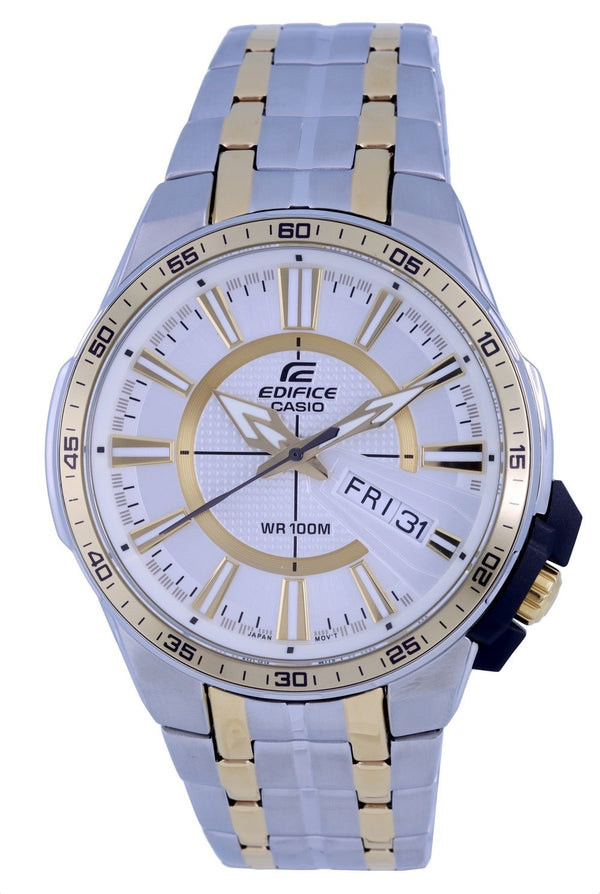 Casio Edifice Analog Two Tone Stainless Steel Quartz EFR-106SG-7A9.G EFR106SG-7A9 100M Men's Watch