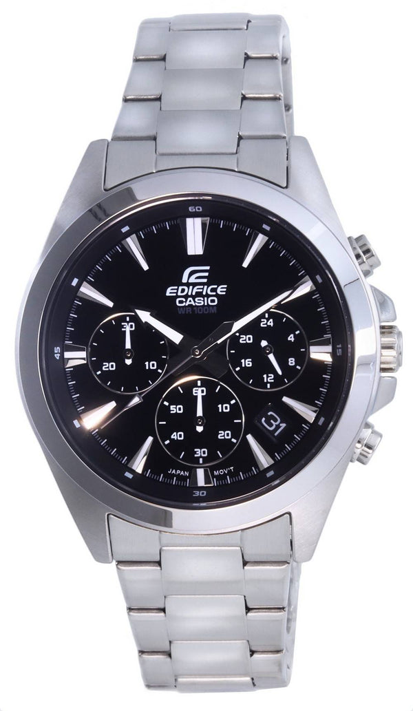 Casio Edifice Chronograph Analog Stainless Steel Quartz EFV-630D-1AV EFV630D-1 100M Men’s Watch