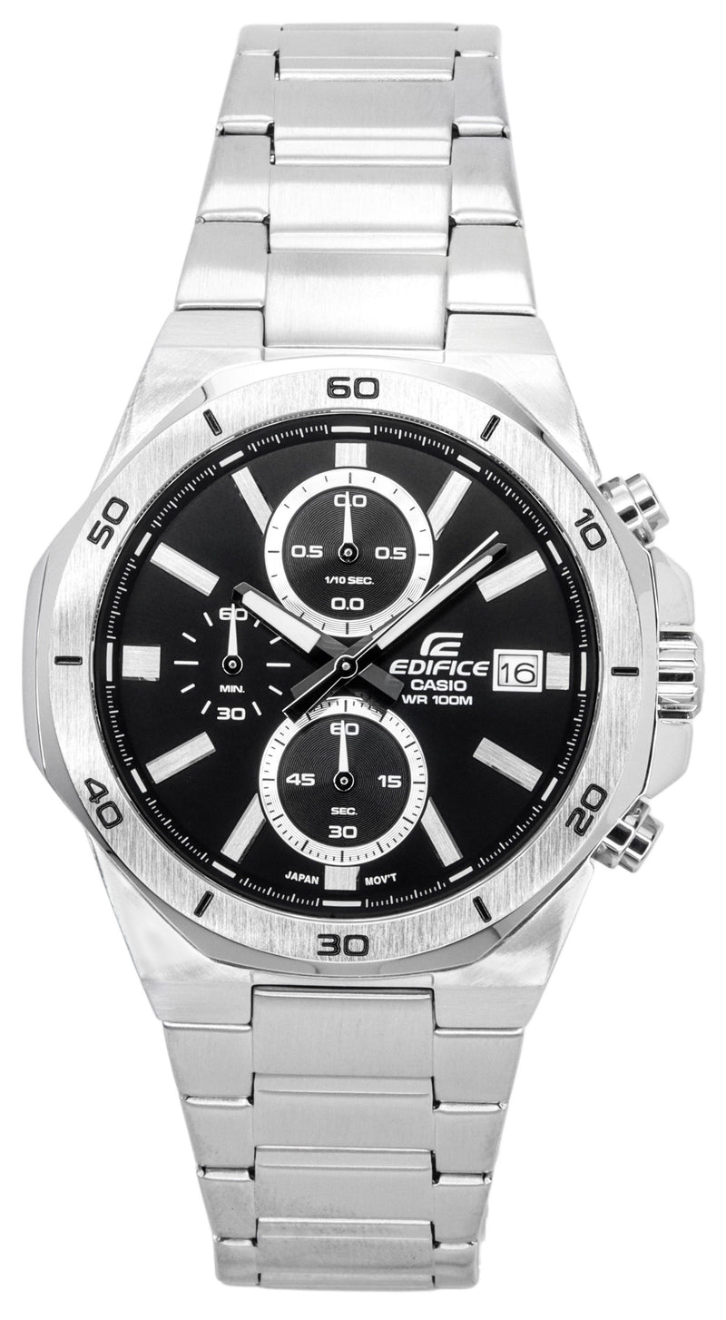 Casio Edifice Classic Standard Chronograph Analog Black Dial Quartz EFV-640D-1A 100M Men's Watch