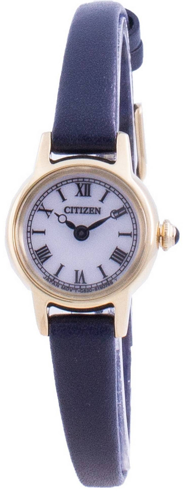 Citizen White Dial Leather Strap Eco-Drive EG2995-01A Women's Watch