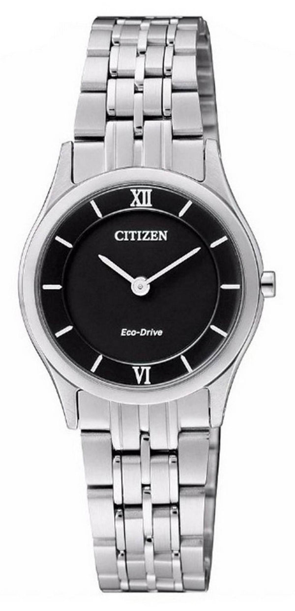 Citizen Black Dial Stainless Steel Eco-Drive EG3210-51E Women's Watch