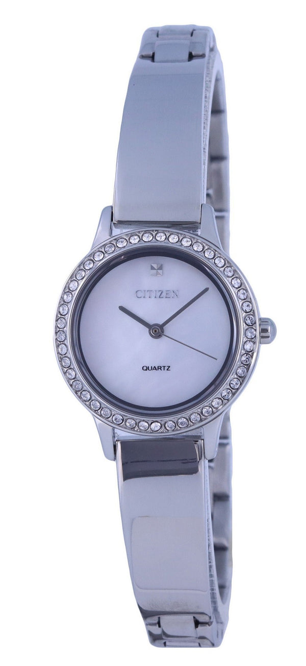 Citizen Analog Crystal Accents Mother Of Pearl Dial Quartz EJ6130-51D.G Women's Watch