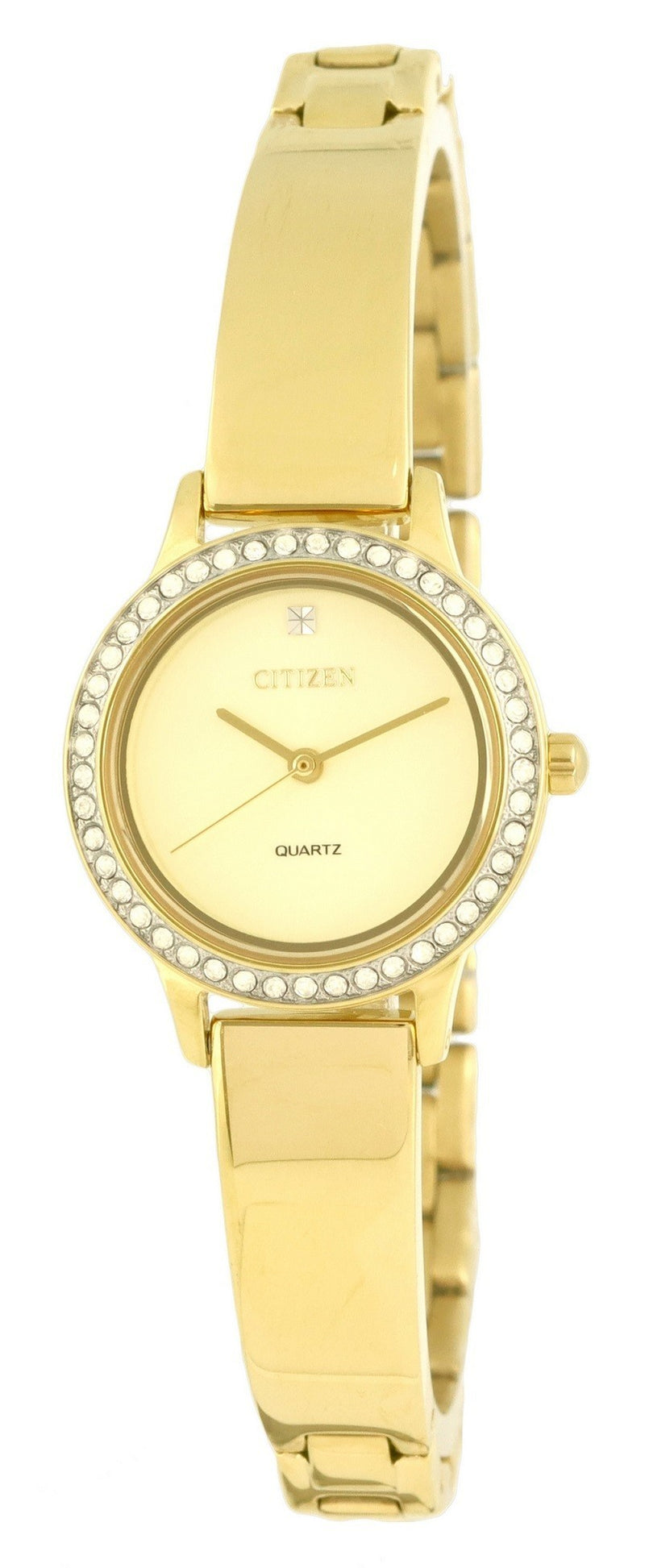 Citizen Crystal Accents Gold Tone Stainless Steel Quartz EJ6132-55P.G Women's Watch
