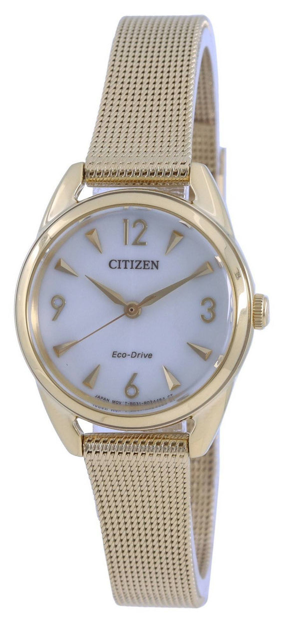 Citizen LTR Champagne Dial Gold Tone Stainless Steel Eco-Drive EM0682-58P Women's Watch