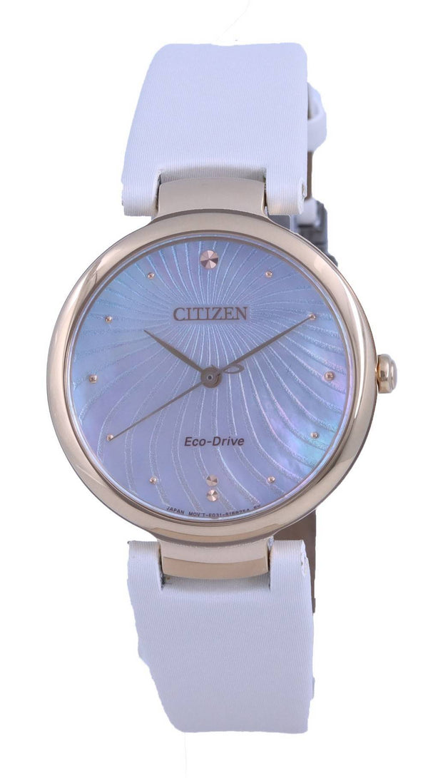 Citizen Mother Of Pearl Dial Satin Eco-Drive EM0853-22D Women's Watch