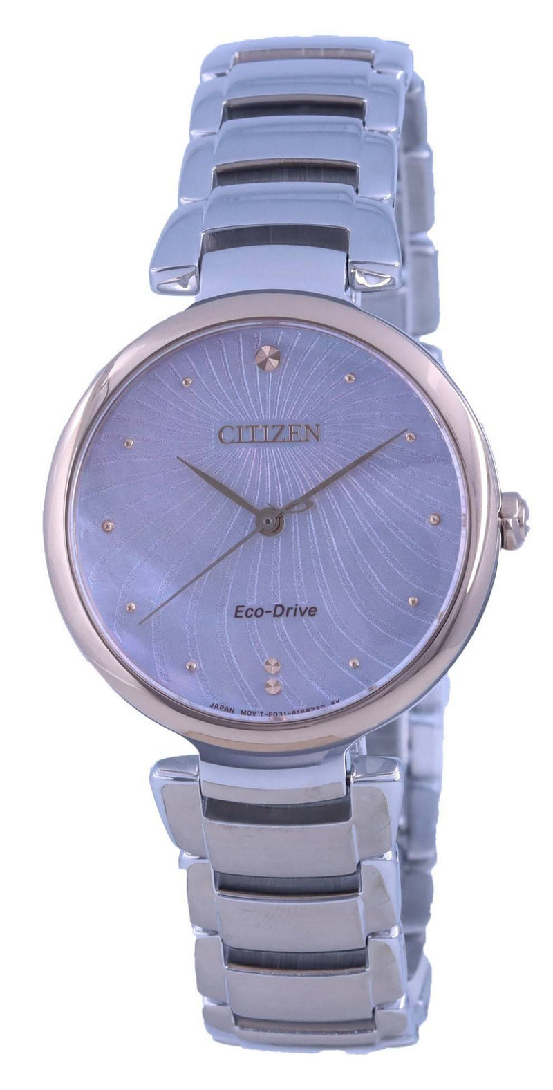 Citizen Mother Of Pearl Dial Two Tone Stainless Steel Eco-Drive EM0854-89Y Women's Watch