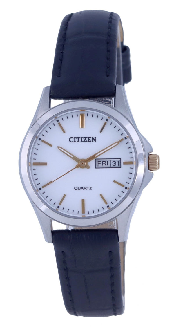 Citizen Analog Leather White Dial Quartz EQ0599-11A.G Women's Watch