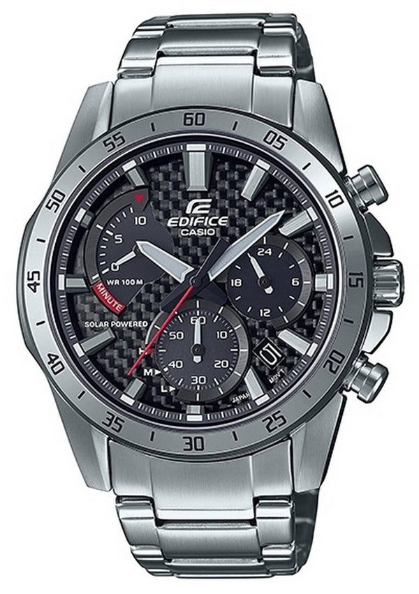 Casio Edifice Chronograph Analog Solar EQS-930D-1A EQS930D-1 100M Men's Watch