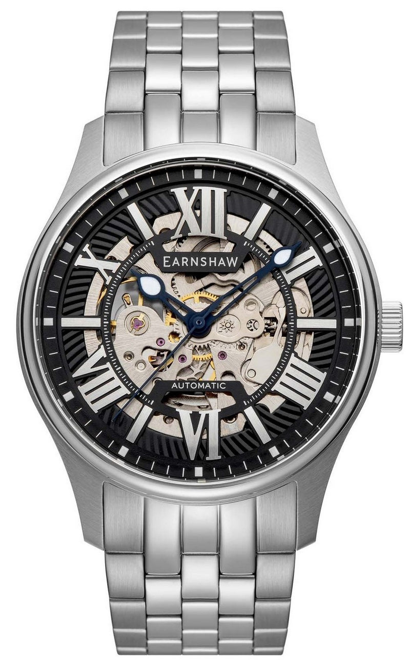 Thomas Earnshaw Simpson Caspian Black Skeleton Dial Automatic ES-8240-22 Men's Watch