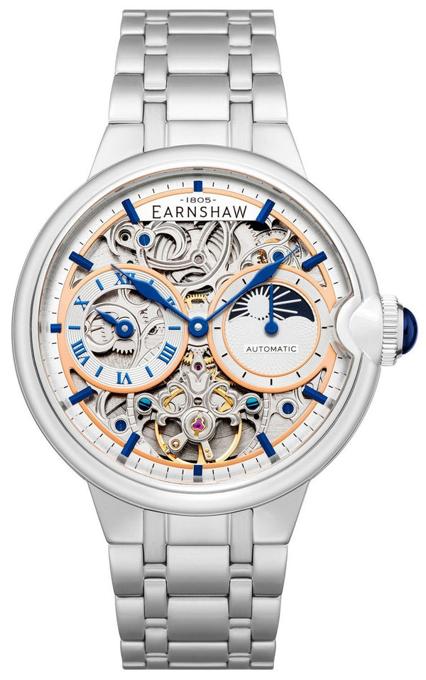 Thomas Earnshaw Barallier Sun And Moon Phase Skeleton Dial Automatic ES-8242-77 Men's Watch