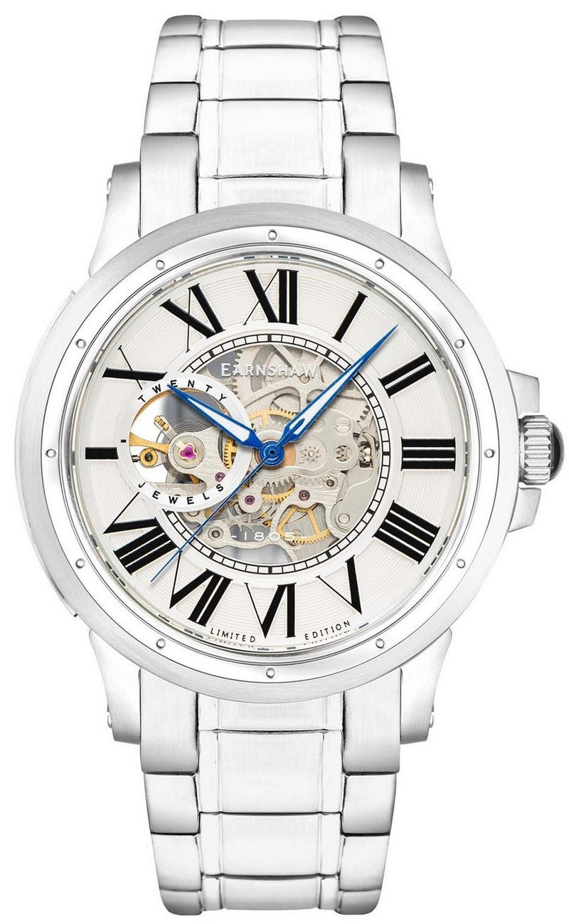 Thomas Earnshaw Comet Limited Edition Silver Open Heart Skeleton Dial Automatic ES-8243-11 Men's Watch