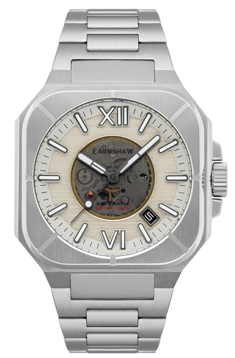 Thomas Earnshaw Armoury Cloudy White Skeleton Dial Automatic ES-8258-22 150M Men's Watch