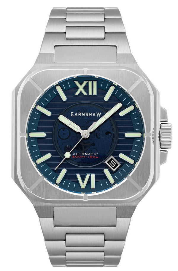 Thomas Earnshaw Armoury Sea Blue Skeleton Dial Automatic ES-8258-33 150M Men's Watch