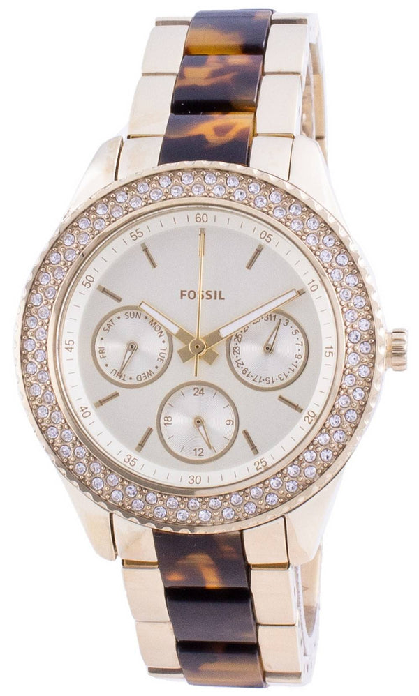 Fossil Stella Multifunction ES4756 Quartz Diamond Accents Women's Watch