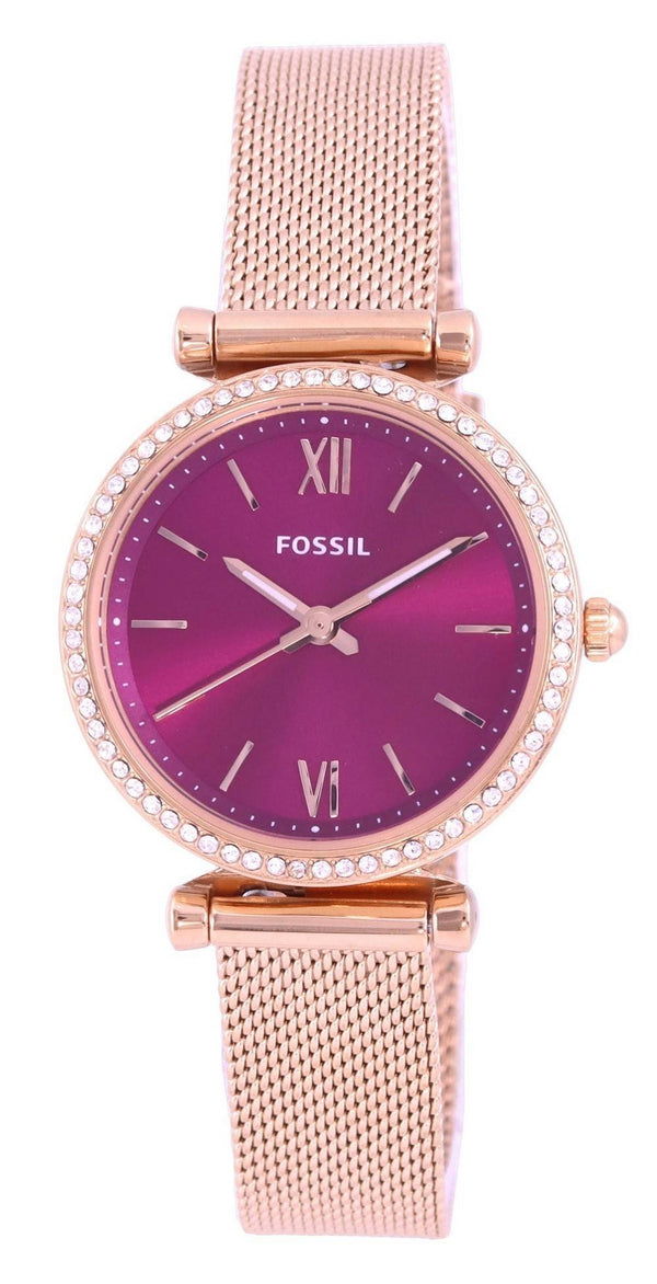 Fossil Carlie Rose Gold Stainless Steel Quartz ES5011 Women's Watch