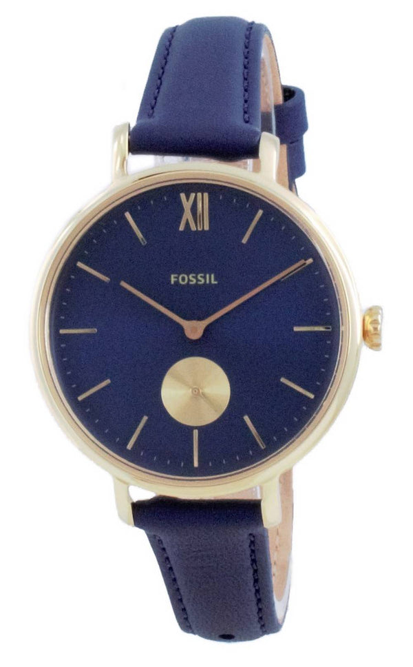 Fossil Kalya Blue Dial Leather Quartz ES5042 Women's Watch