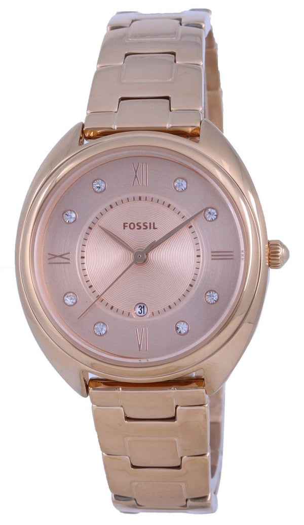 Fossil Gabby Crystal Accents Rose Gold Tone Stainless Steel Quartz ES5070 Women's Watch