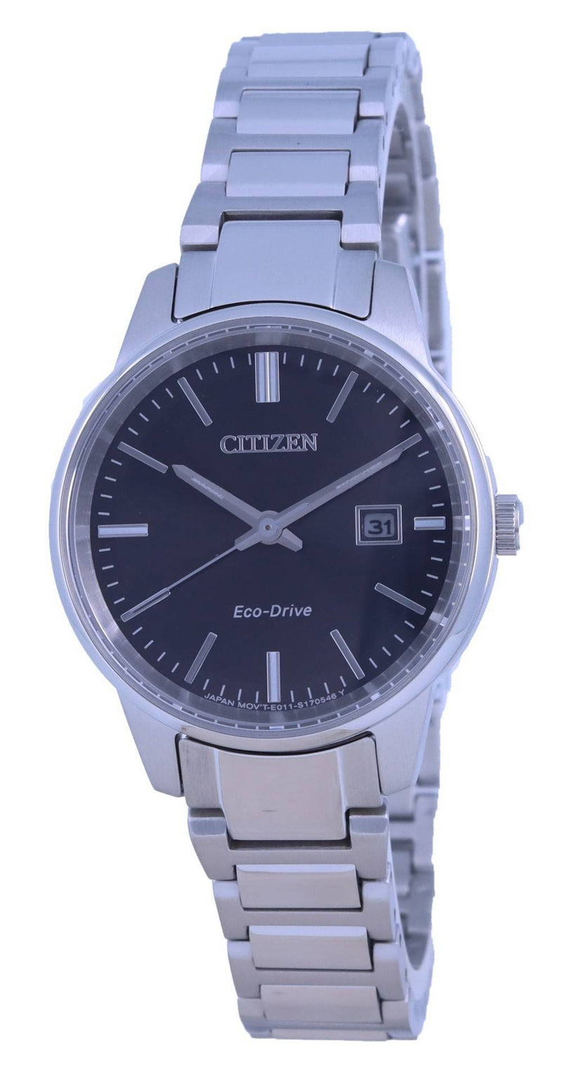 Citizen Classic Contemporary Elegant Black Dial Eco-Drive EW2591-82E 50M Women's Watch