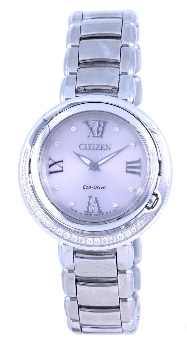 Citizen Diamond Accents Stainless Steel Silver Dial Eco-Drive EX1120-53X.G Women's Watch
