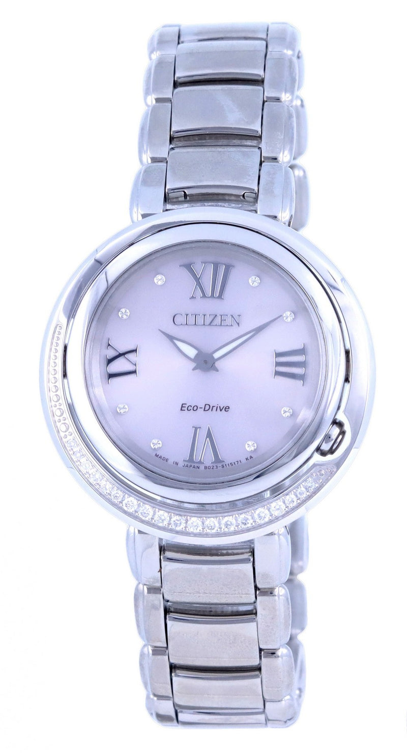 Citizen Diamond Accents Stainless Steel Silver Dial Eco-Drive EX1120-53X.G Women's Watch
