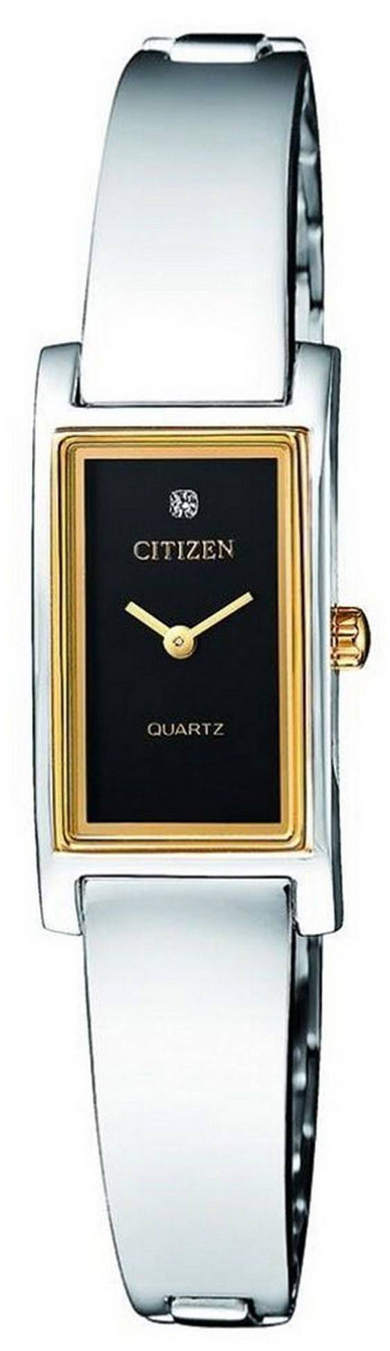 Citizen Black Dial Stainless Steel Quartz EEZ6364-59E 100M Women's Watch