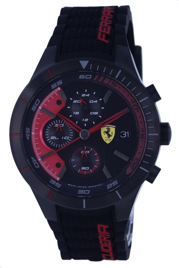 Ferrari Scuderia Chronograph Analog Silicon Black Dial Quartz F0830260.G Men's Watch