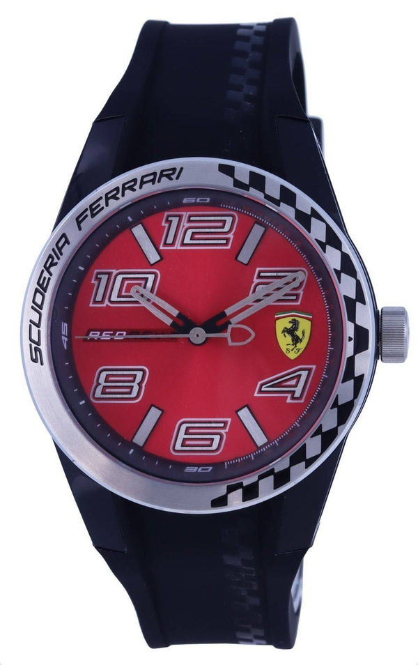 Ferrari Scuderia Redrev-T Silicon Red Dial Quartz F0830335 Men's Watch