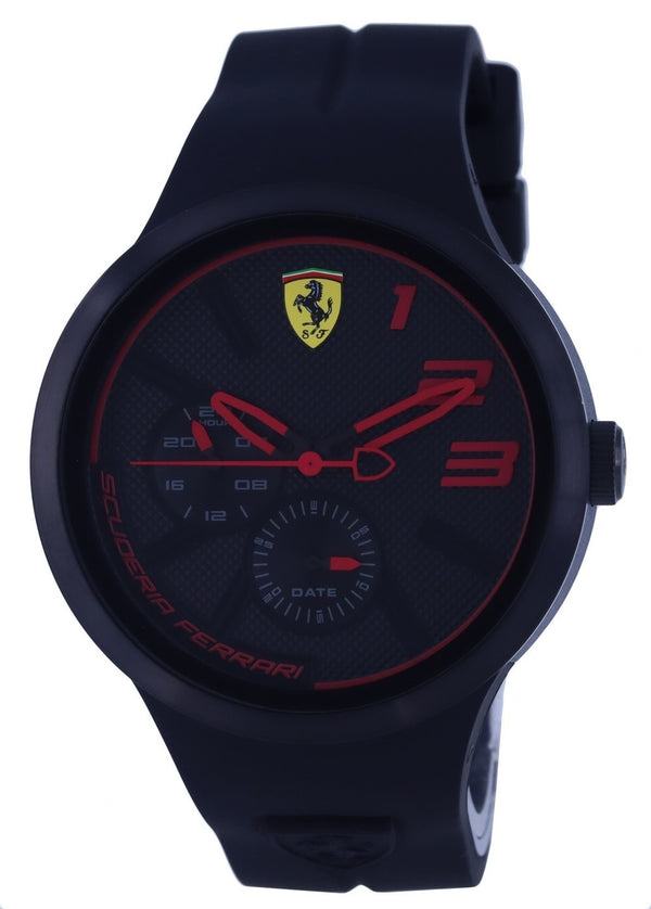 Ferrari Scuderia Analog Silicon Black Dial Quartz F0830394.G Men's Watch