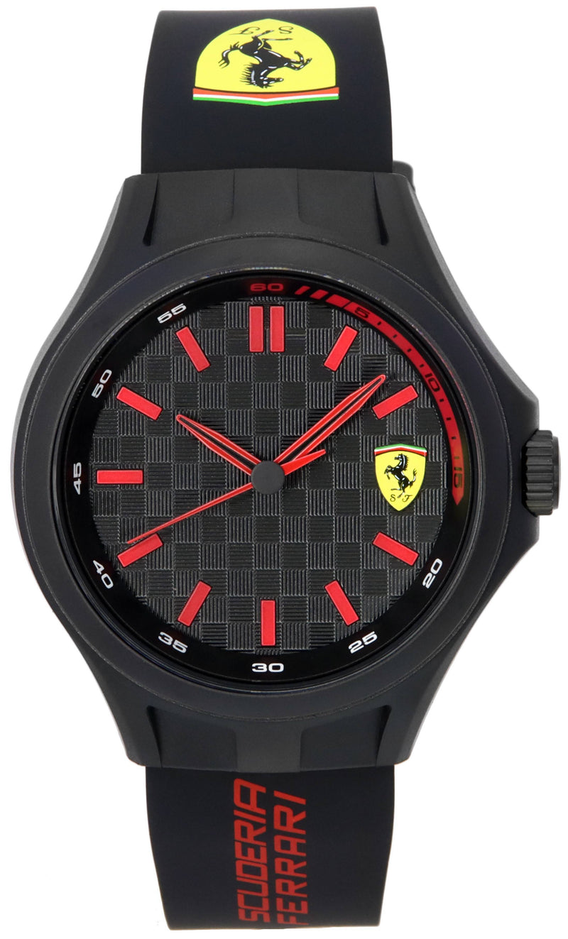Scuderia Ferrari Pit Crew Silicone Strap Black Dial Quartz 0830643 Men's Watch
