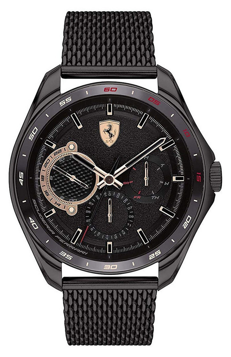 Ferrari Scuderia Speedracer Black Dial Stainless Steel Quartz 0830686 Men's Watch