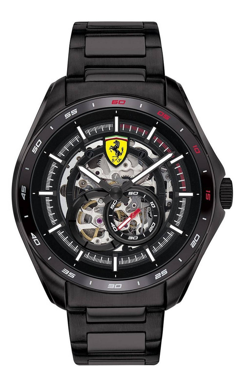Ferrari Scuderia Speedracer Skeleton Dial Stainless Steel Quartz 0830708 Men's Watch