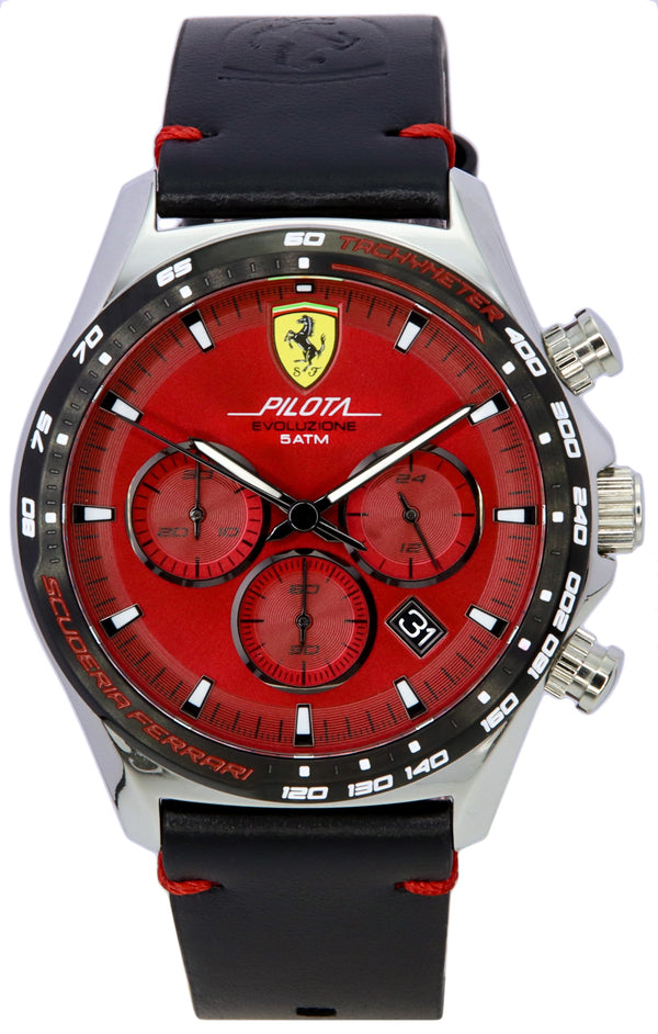 Scuderia Ferrari Pilota Evo Chronograph Red Dial Quartz 0830713 Men's Watch