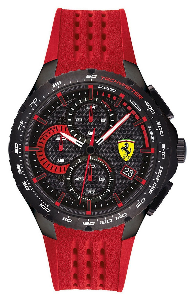 Ferrari Scuderia Pista Chronograph Silicon Band Quartz 0830727 Men's Watch