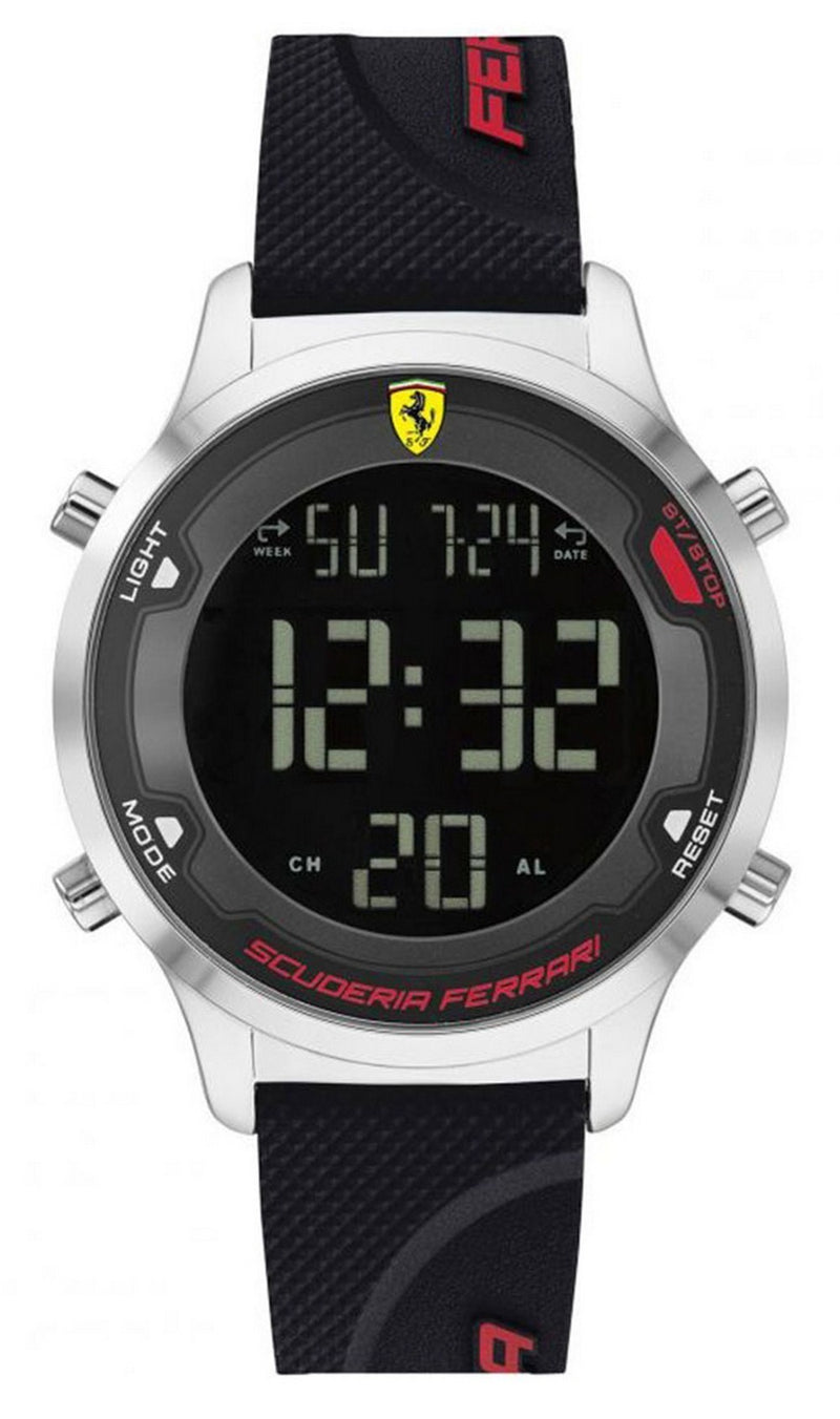 Ferrari Scuderia Digitrack Digital Silicon Band 0830756 Men's Watch