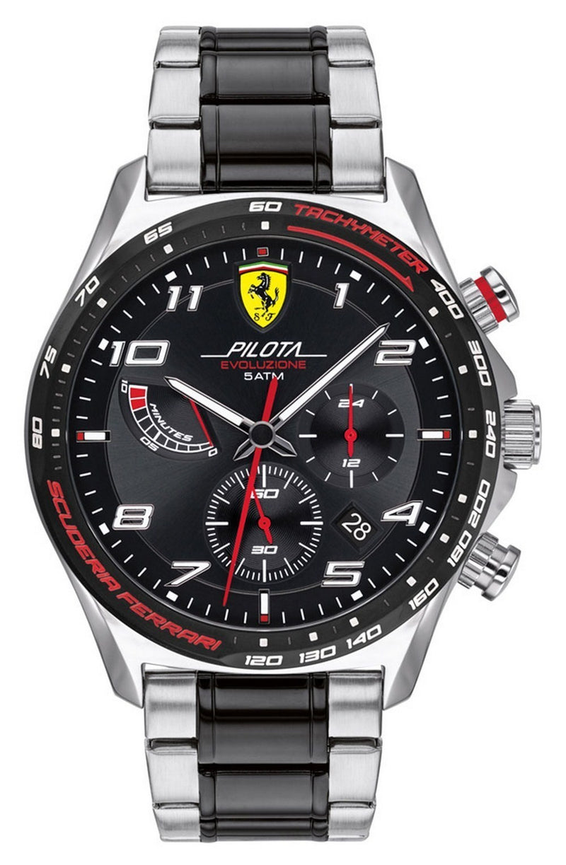 Ferrari Scuderia Pilota Evo Chronograph Black Dial Quartz 0830768 Men's Watch