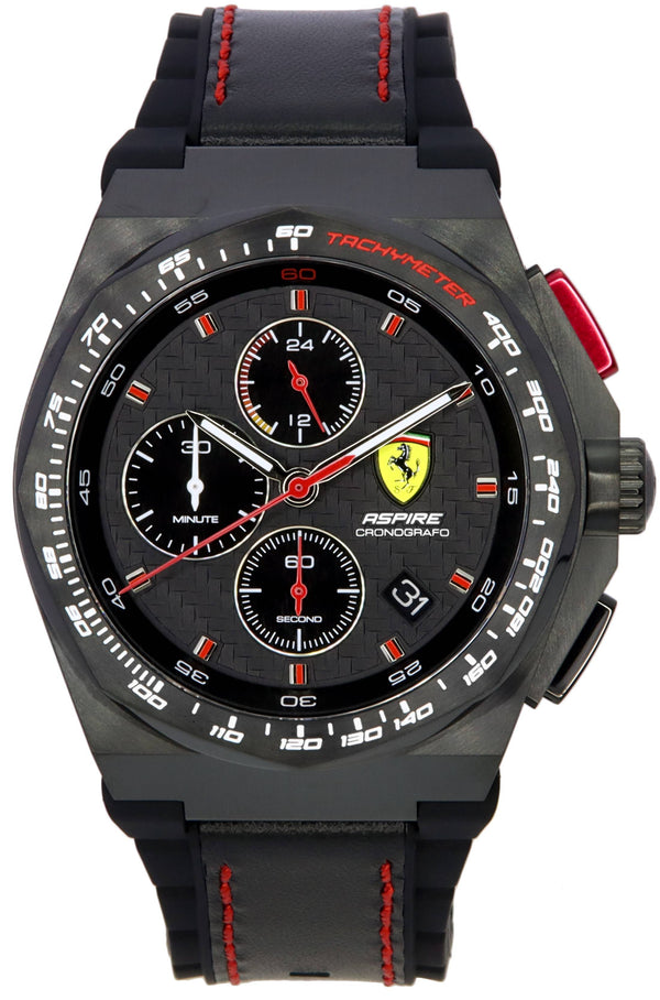 Scuderia Ferrari Aspire Chronograph Black Dial Quartz 0830792 Men's Watch