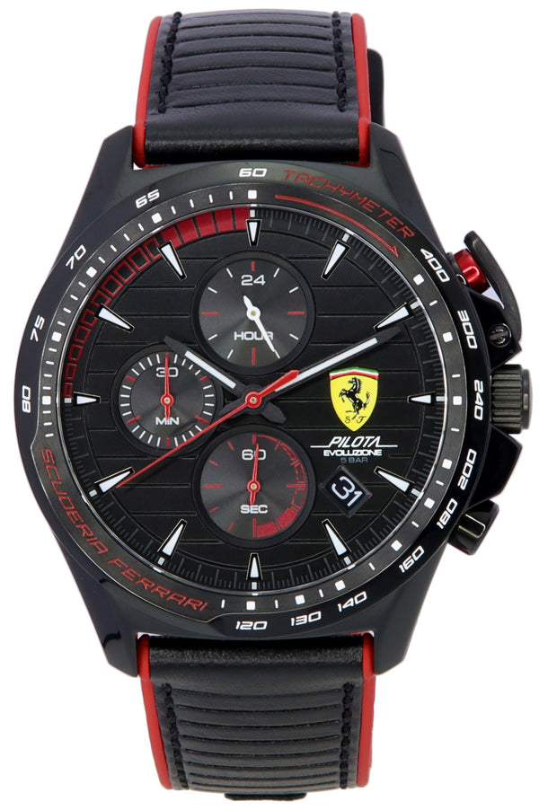 Scuderia Ferrari Pilota Evo Turbo Chronograph Black Dial Quartz 0830849 Men's Watch